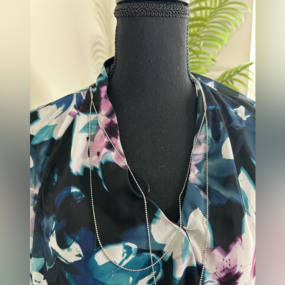 Jennifer Lopez Floral Blouse • Size M • Romantic Fairycore - Picture 2 of 5